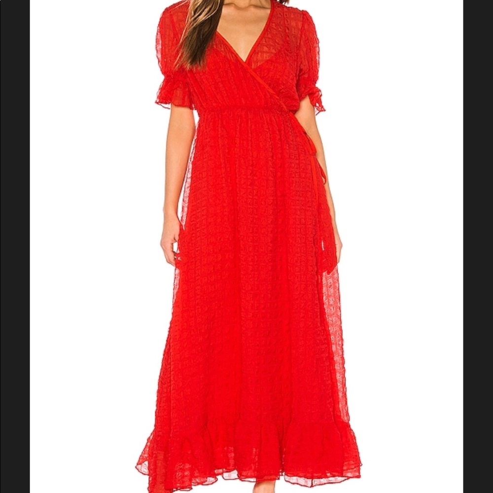 Revolve red wrap dress